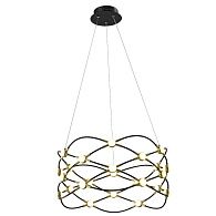 Люстра 60*60*153 см, 24*LED*76W, 3000K Gerhort G31141/1BK+GD, Черный, золото