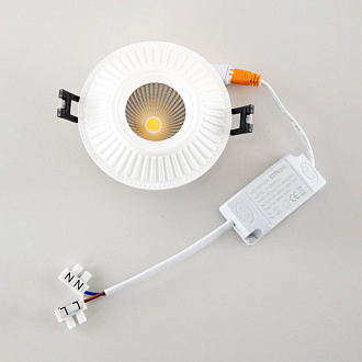 LED светильник 10 см, 7W, 3500K, Citilux Дзета CLD042NW0, белый полимер, вр 8 см