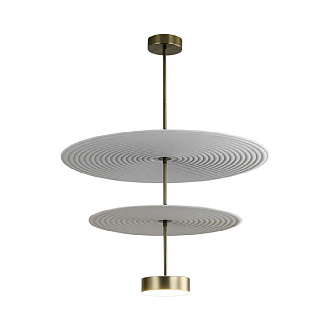 Подвесной светильник 80 см, 20W, 3000K, Odeon Light Felt 7035/20CA, бронза