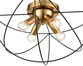 Потолочная люстра Vele Luce Asteroide VL5342L04, диаметр 46 см, черный-золото