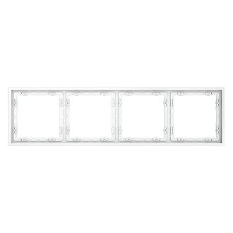 Рамка пластиковая Voltum S70 на 4 поста, белый матовый пластик Soft touch VLS100402