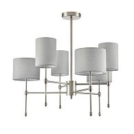 Люстра потолочная *74*-64 см, 6*E14*40W, Lumion LATTI 8262/6C, никель, серый