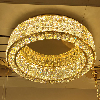 Люстра 60*60*80 см, LED 1*70W, 3700 К, Odeon Light Version 5071/70L, золото/прозрачный