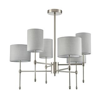 Люстра потолочная *74*-64 см, 6*E14*40W, Lumion LATTI 8262/6C, никель, серый