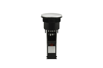 Donel Настольный встраиваемый выдвижной розеточный блок Vertical 6 мод. (3 мод. 45х45), алюминий, DDSB6V1AL