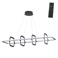 Светильник диммируемый, пульт ДУ 120*31*200 см, LED 175 W, 4000К Черный Novotech Over 359185 IP20