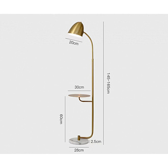 Торшер 30 см Kink Light Олби KIN07041,19 черный