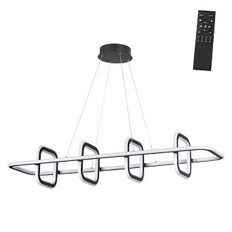 Светильник диммируемый, пульт ДУ 120*31*200 см, LED 175 W, 4000К Черный Novotech Over 359185 IP20