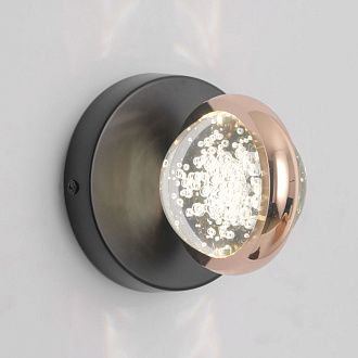 Бра 12 см, 3W, 4000K, Lussole LSP-7511, черный-золото