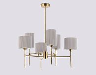 Люстра на штанге с абажурами **36,5-70,5 см, 6*E14*40W, K, Ambrella Light High Light LH72381, латунь