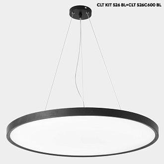 Светильник потолочный 60 см, 50W, 3000-6000K, Crystal Lux CLT 526C600 BL, черный