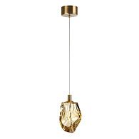 Подвесной светильник 9*14*250- см, 1*LED*4W, 3000K, Odeon Light Gemme 7111/4LC, золотой