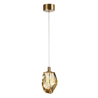 Подвесной светильник 9*14*250- см, 1*LED*4W, 3000K, Odeon Light Gemme 7111/4LC, золотой