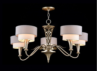 Подвесная люстра Maytoni  Lillian H311-05-G, диаметр 84 см, Жемчужное Золото