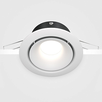 Светильник, 10 см, белый, Maytoni Yin DL030-2-01W, встраиваемый, вр 8,5 см