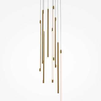 Каскадная люстра 35*35*352,5 см, LED, 46W, 3000К, Maytoni Light stick MOD236PL-L54BS3K латунный