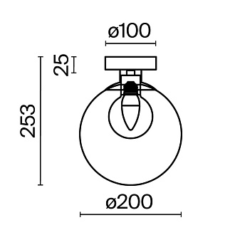 Бра 25,3*20*20*20 см, 1 G9*20W Basic form MOD521WL-01G3 Maytoni, Золото
