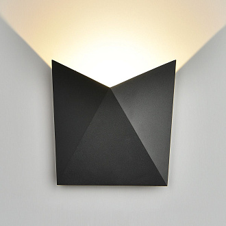 BATTERFLY черный уличный настенный светодиодный светильник 1517 TECHNO Elektrostandard