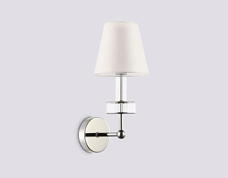Бра с абажуром и хрусталем 21*15*35,5- см, 1*E14*40W, K, Ambrella Light High Light LH71005, никель