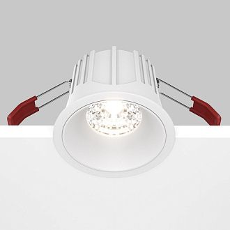 Светильник 9 см, 15W, 4000K, Maytoni Downlight Alfa LED DL043-01-15W4K-RD-W, белый, вр 7,5 см