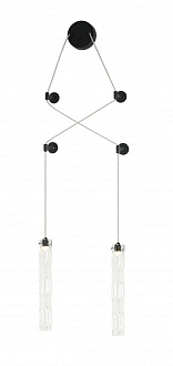 Светильник 15*60*53/150 см, 2*E14 40W Черный Stilfort Satori 2161/02/02WP