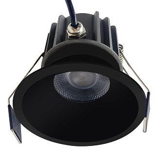 Светильник встраиваемый 6,5*6,4 см, вр 5,5 см, *LED*8W, 2700 / 4000 / 5000K, Mantra Rombok MAN8765, черный