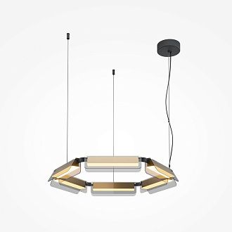 Подвесной светильник 77*77*312 см, LED, 40W, 3000К, Maytoni FLAT MOD296PL-L40BS3K черный