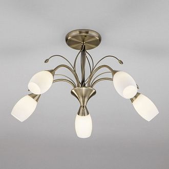 Потолочная люстра 60 см Eurosvet Ginevra 30280/5 античная бронза