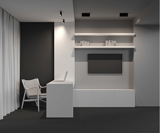 Накладной светильник 22*2,3*8,8 см, LED, 12W, 4000К, Maytoni Technical Basis Rot C133CL-12W4K-B черный