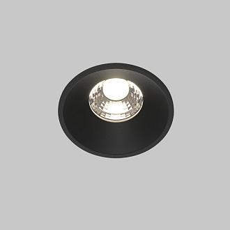Встраиваемый светильник 6*6*5,3 см, LED, 7W, 4000К, Maytoni Technical ROUND DL058-7W4K-B черный, вр 5,4 см
