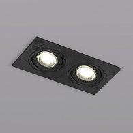 Светильник встраиваемый 17,3*9,3*2,5 см, вр 15*7,5 см, 2*GU5.3*10W, Denkirs Billum DK3022-BK, черный