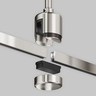 Комплектующие для трековой системы  TRA159C-IPCL1-PT 4,5*4*-80,6 см, *Maytoni technical Accessories for tracks Flarity TRA159C-IPCL1-PT, Платина