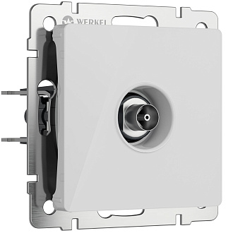 W1183041 ТВ-розетка оконечная, белый акрил Werkel, 4690389197369