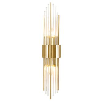 Бра 60 см, Crystal Lux ATENTO AP2 BRASS/TRANSPARENTE, латунь