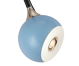 Светильник 12 см, 8W, 4000K, Kink Light 07529-1A,05, черный-голубой, с механизмом регулировки высоты
