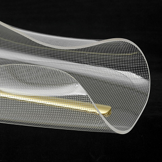 Линейно-подвесной светильник 113*35 см, 1*LED 4000K Lussole Bradford LSP-7294 матовое золото