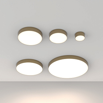 Накладной светильник 30*30*6 см, LED, 36W, 4000К, Maytoni Technical Zon C032CL-36W4K-RD-MG золото матовое