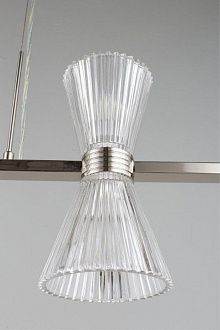 Подвесная люстра 105*14*50-180 см, 10*E14, 40W, Aployt Elinor APL.801.13.10, хром