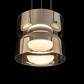 Подвесной светильник 17 см, 12W, 3000K, LOFT IT Totem 10466/2P Smoke, белый-дымчатый