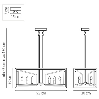 Люстра потолочная 95*3 13 см, 12*E14*72W, Золото; Черный матовый Lightstar Regolo 713427