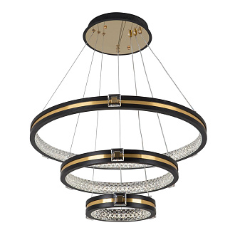 Подвесной светильник 60*60*140 см, LED 110W, 3000 / 6000K, Черный, Латунь LED4U L77085-3