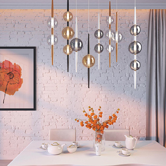 Светильник 15 см Odeon Light Lazia 4684/1, черный-янтарный