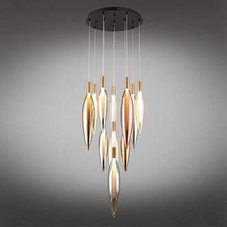 Каскадная люстра 50*100-250 см 47W, 3000K, Aployt Emilin APL.854.06.47, черный