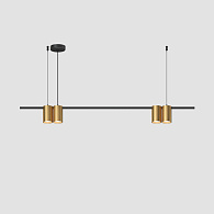 Подвесной светильник 100*5,6*208,9 см, 4*GU10, 60W, Denkirs Orbit DK4061-BK+SG черный