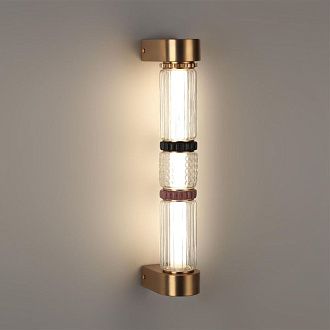 Настенный светильник 40 см, 12W, 4000K, Odeon Light L-Vision Collier 5455/12WL, латунь