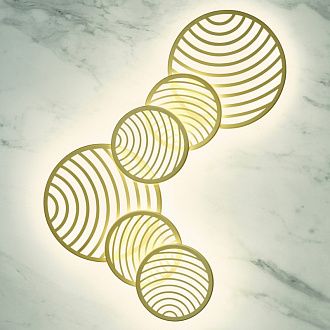 Бра 68,5*40*13,6 см, LED *  40W, 3000К Mantra Colladge 7233, золотой