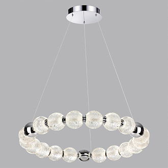 Люстра 69*69*150 см, 1 LED*60W, 4000 К, Odeon Light Crystal, хром 5007/60L