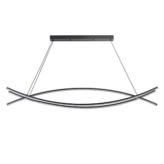 Подвесной светильник 120*9,5*165 см, LED 40W, 3000 / 6000K, Черный LED4U L8630-1200 BK