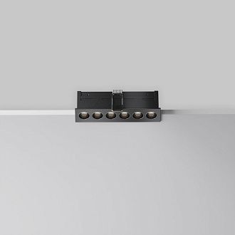 Встраиваемый светильник DL065-12W3-6K-B 13,15*3,1*-3,95 см, *LED*12W, 6000K, Maytoni technical Points DL065-12W3-6K-B, Черный, вр 2,6*12,7 см
