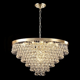 Подвесная люстра 80 см, Gerhort G22039 G22039/18GD+CL+AMB, золото